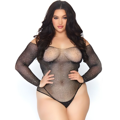 Leg Avenue Crystalized Fishnet Bodystocking - Enhance Your Sensuality