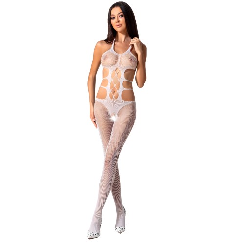 Passion Woman Bs084 Bodystocking Blanco Talla única