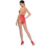 Passion - Woman Bs087 Bodystocking Rojo