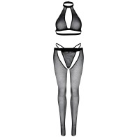 Leg Avenue - Top Cuerpo De Red Con Tanga Y Medias