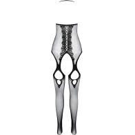 Passion - Eco Collection Bodystocking Eco Bs013 Blanco - Elegante y Ecológico