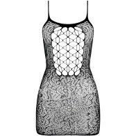 Passion - Bs096 Bodystocking Negro Talla única