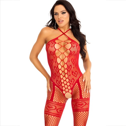 Bodystocking Cuello Halter Leg Avenue