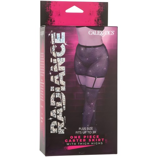 - Radiance Falda De Liga Hasta El Muslo Talla Grande