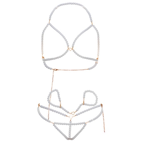 Set De Lencería Con Perlas Leg Avenue