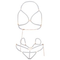 Set De Lencería Con Perlas Leg Avenue