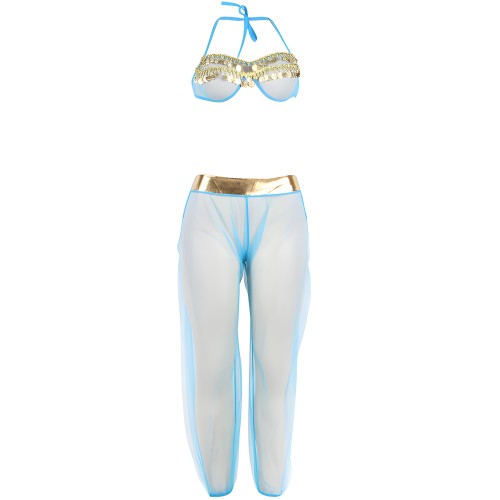 Subblime Blue India Style Lingerie Set