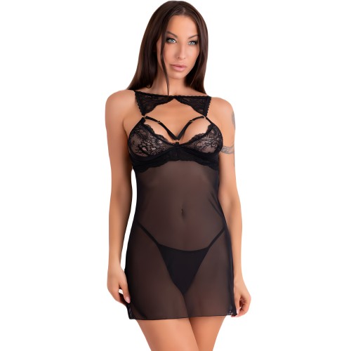 Livco Corsetti Fashion Krolina Chemise + Thong Black S/M