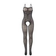 Subblime - 951726 Bodystocking Crotchless De Rejilla Elástico Negro Talla ú