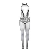 Subblime Crotchless Bodystocking with Lace Collar