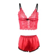 Subblime 3-Piece Red Lace Set
