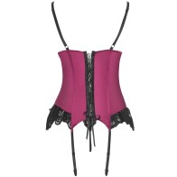 Livco Corsetti Fashion - Agrafena Cf 90436 Corset + Tanga Burdeos S/M