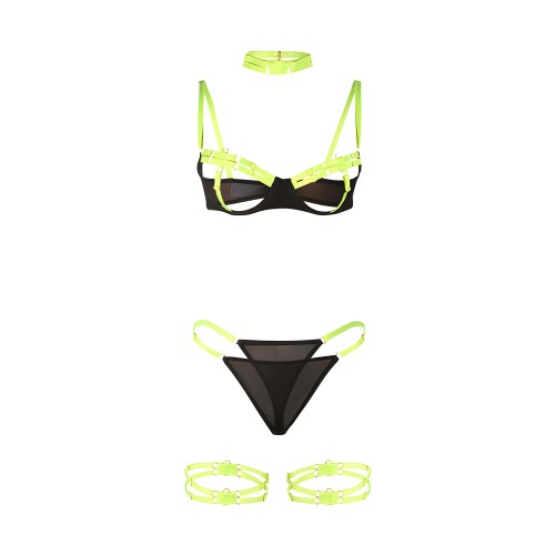 Subblime Green Lingerie Set
