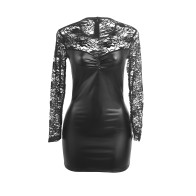 Subblime - Vestido De Manga Larga Con Encaje Negro S/M