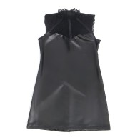 Subblime - 957544 Vestido De Cuero Con Cuello De Encaje Negro