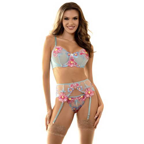 Subblime Embroidered Floral Bra Set