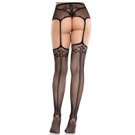 Lace Stockings with Garter Belt - Leg Avenue