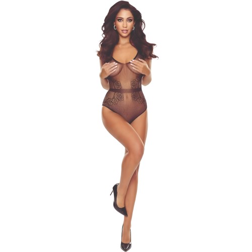 Passion - Bs115 Bodystocking Rejilla Negro