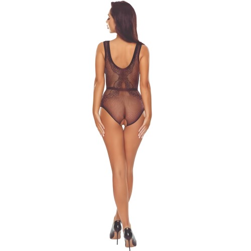 Passion - Bs115 Bodystocking Rejilla Negro