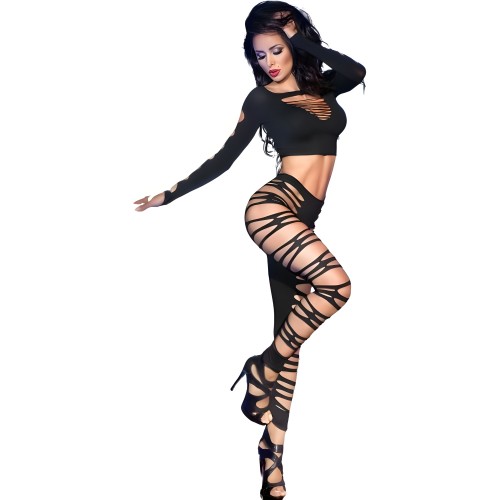 Chilirose - CR 3654 Top & Leggins Negro S/M