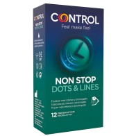 Control - Nonstop Dotted and Ribbed Condoms 12 Units
