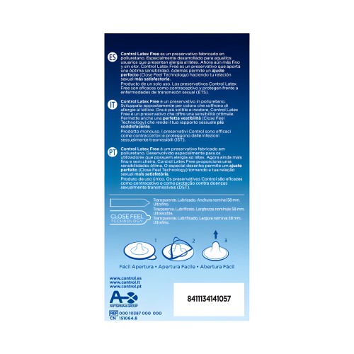 Control Free Latex Condoms - Pack of 5