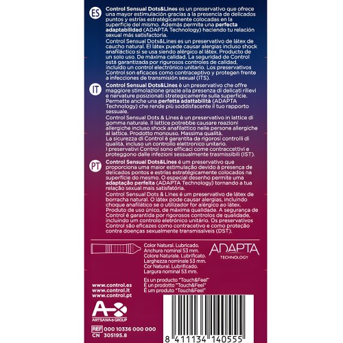 Control - Sensual Dots & Lines Puntos Y Estrias 12 Uds