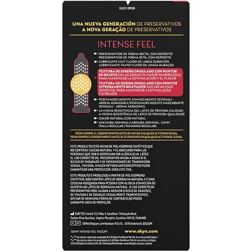Skyn Intense Feel Textured Condoms - 10 Pack