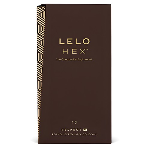 Lelo HEX Respect XL Condoms - 12 Pack for Comfort