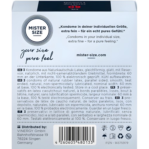 Mister Size - Preservativos Talla XL 60 mm