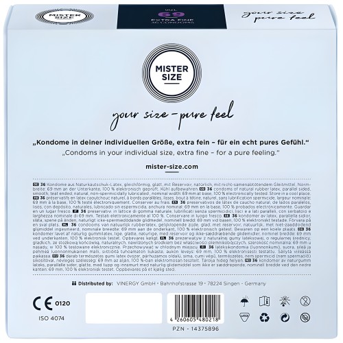 Mister Size XXXL Size Condoms 69mm 36 Units