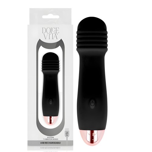 Vibrador Recargable Tres Negro