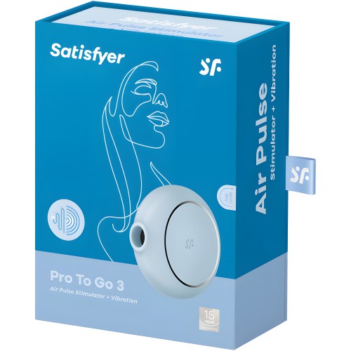 Satisfyer - Pro To Go 3 Dual Stimulator and Vibrator Blue