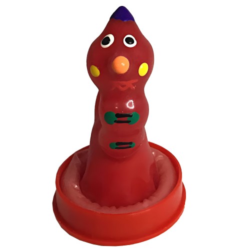 Hand-painted Condom Worm