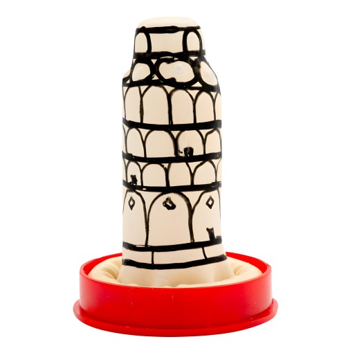 Condomerie - Handmade Painted Condom Pisa Tower