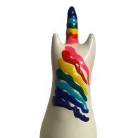 Preservativo Decorativo Pintado A Mano Arcoíris Unicornio
