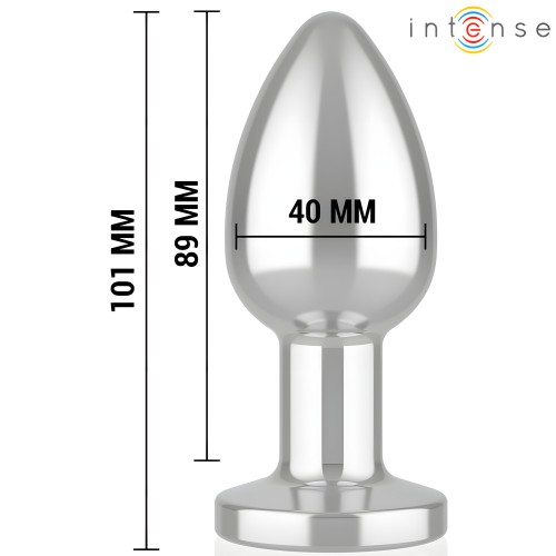 Intense - Plug Anal 10 Vibraciones Metal Con Control Remoto L