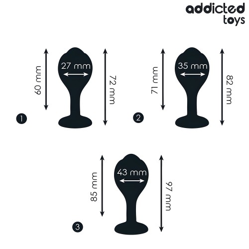 Addicted Toys Set of 3 Silicone Anal Plugs