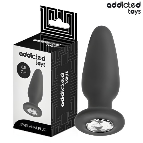 Anal Plug with Jewel Silicone Size S 8.8 Cm