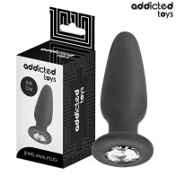 Anal Plug with Jewel Silicone Size S 8.8 Cm