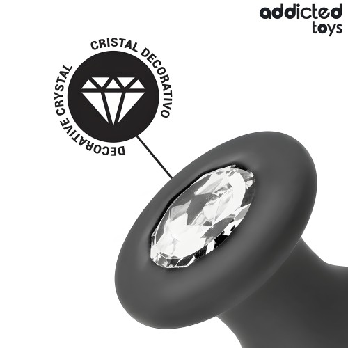 Anal Plug with Jewel Silicone Size S 8.8 Cm