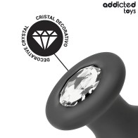Anal Plug with Jewel Silicone Size S 8.8 Cm