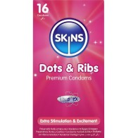Preservativos Skins Dots & Ribs Premium