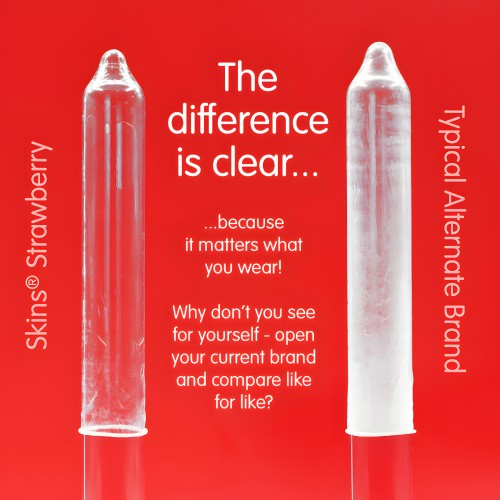 Skins Premium Strawberry Flavored Condoms