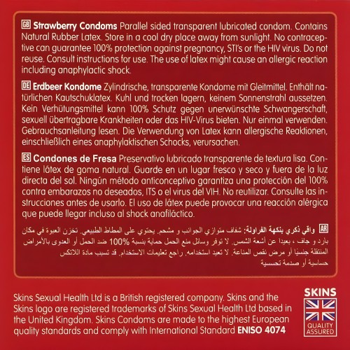 Skins Premium Strawberry Flavored Condoms