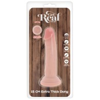 Get Real Dildo Deluxe Dong Grueso De Doble Densidad Tpe 15 Cm