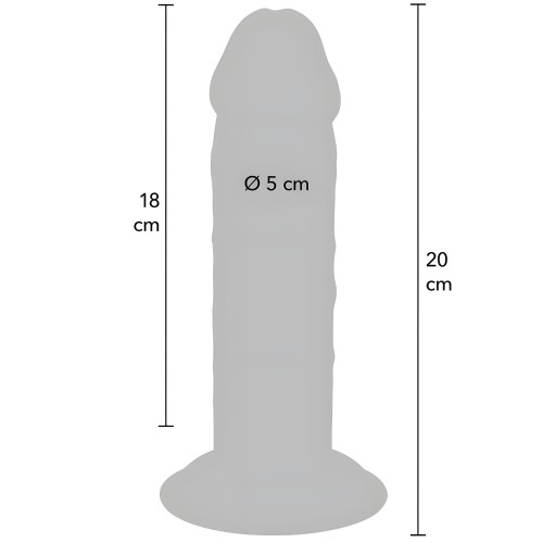 Dildo Deluxe Dong Grueso De Doble Densidad Tpe 20 Cm