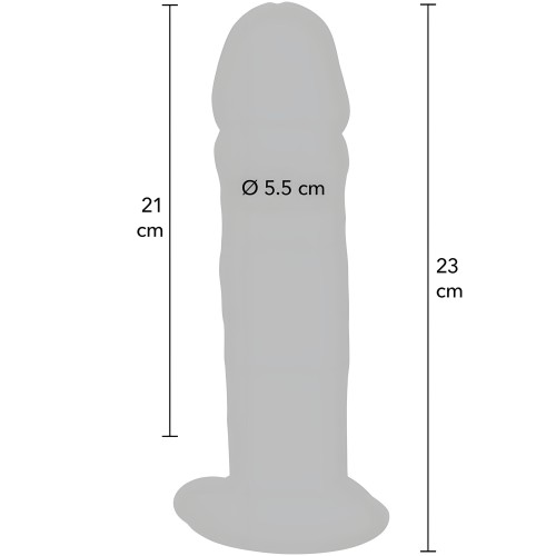 - Dildo Deluxe Dong Grueso De Doble Densidad Tpe 23 Cm