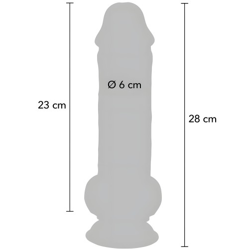 Deluxe Realistic Penis with Extra Thick Testicles 28 cm