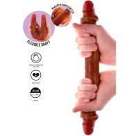 Get Real - Dildo Doble Dong De Silicona Caramelo